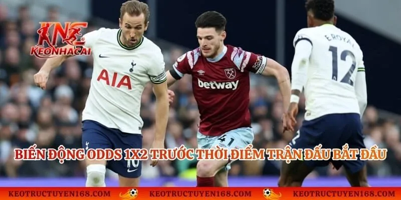 Biến động odds 1X2 trước thời điểm trận đấu bắt đầu