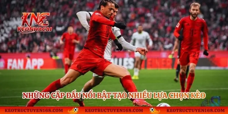 Những cặp đấu nổi bật tạo nhiều lựa chọn kèo tại Bundesliga