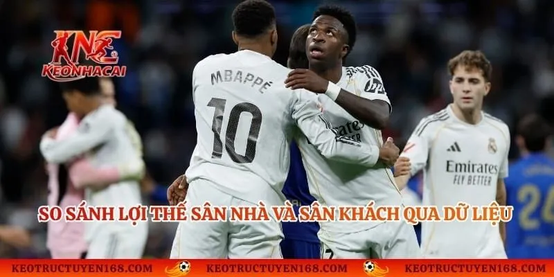  So sánh lợi thế sân nhà và sân khách qua dữ liệu từng trận